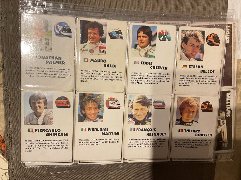 Lote de antigos calendários anos 80 Formula 1