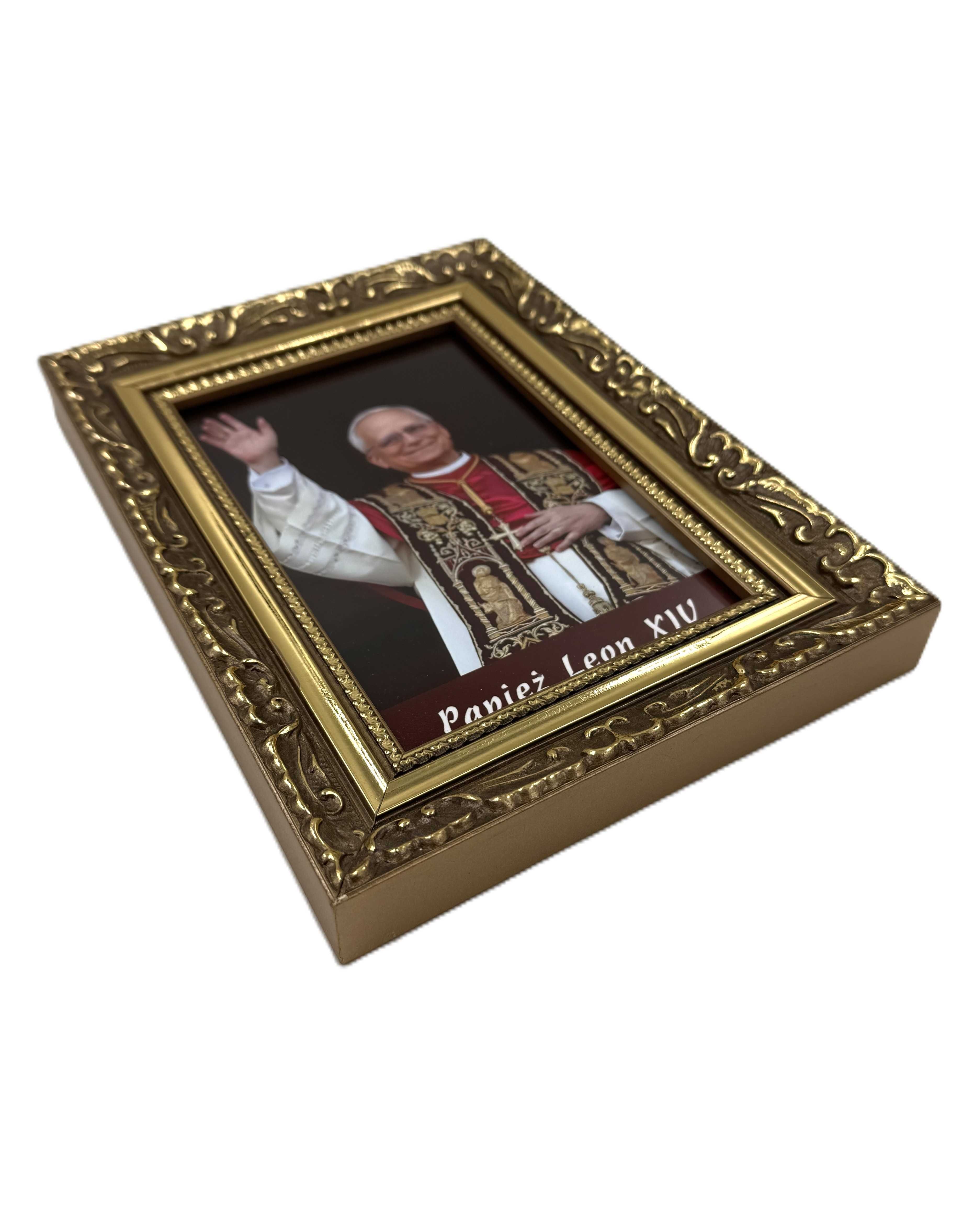 Obraz w pięknej ramie Papież Leon XIV, prezent
