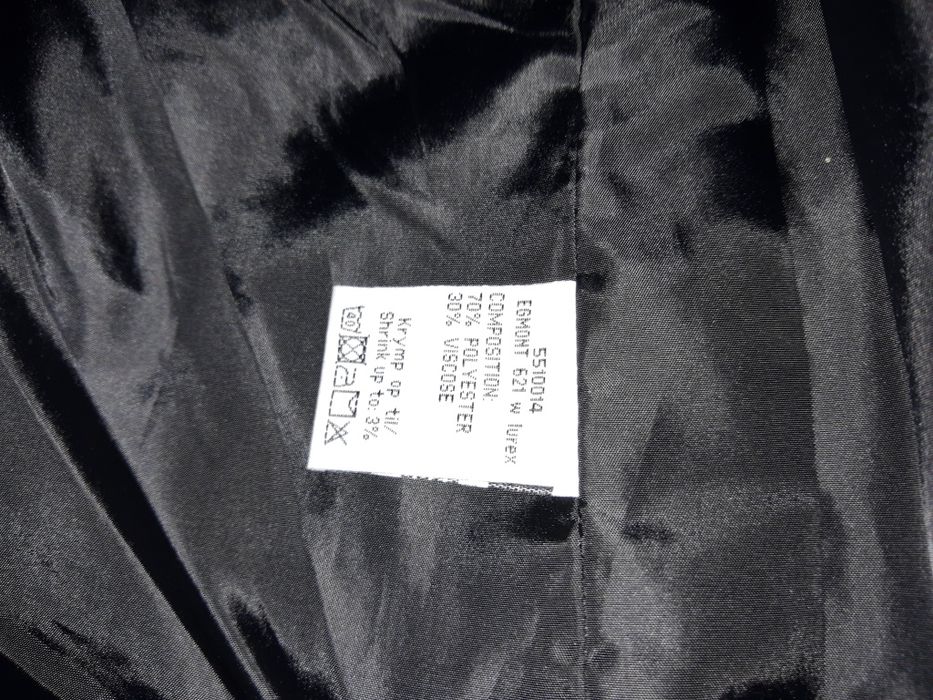 Marynarka żakiet L XL czarny 42 błyszczący srebrny damski płaszczyk