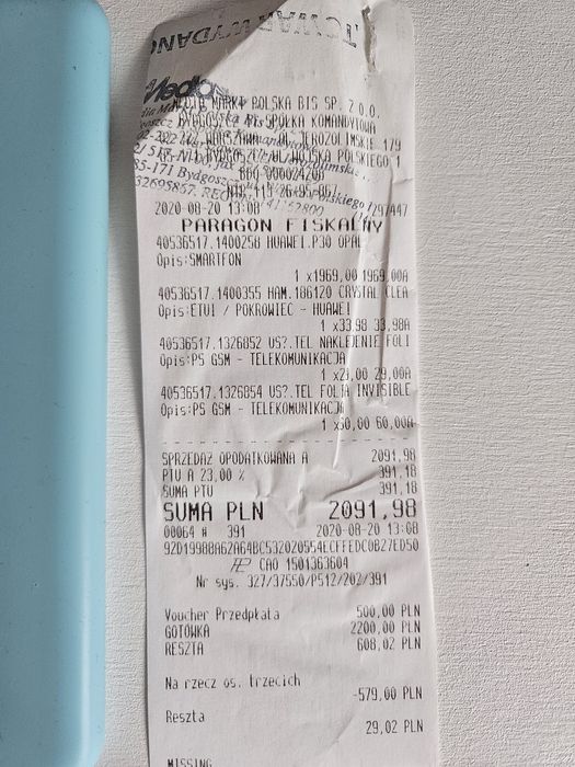 Huawei P30 6/128 GB, stan idealny