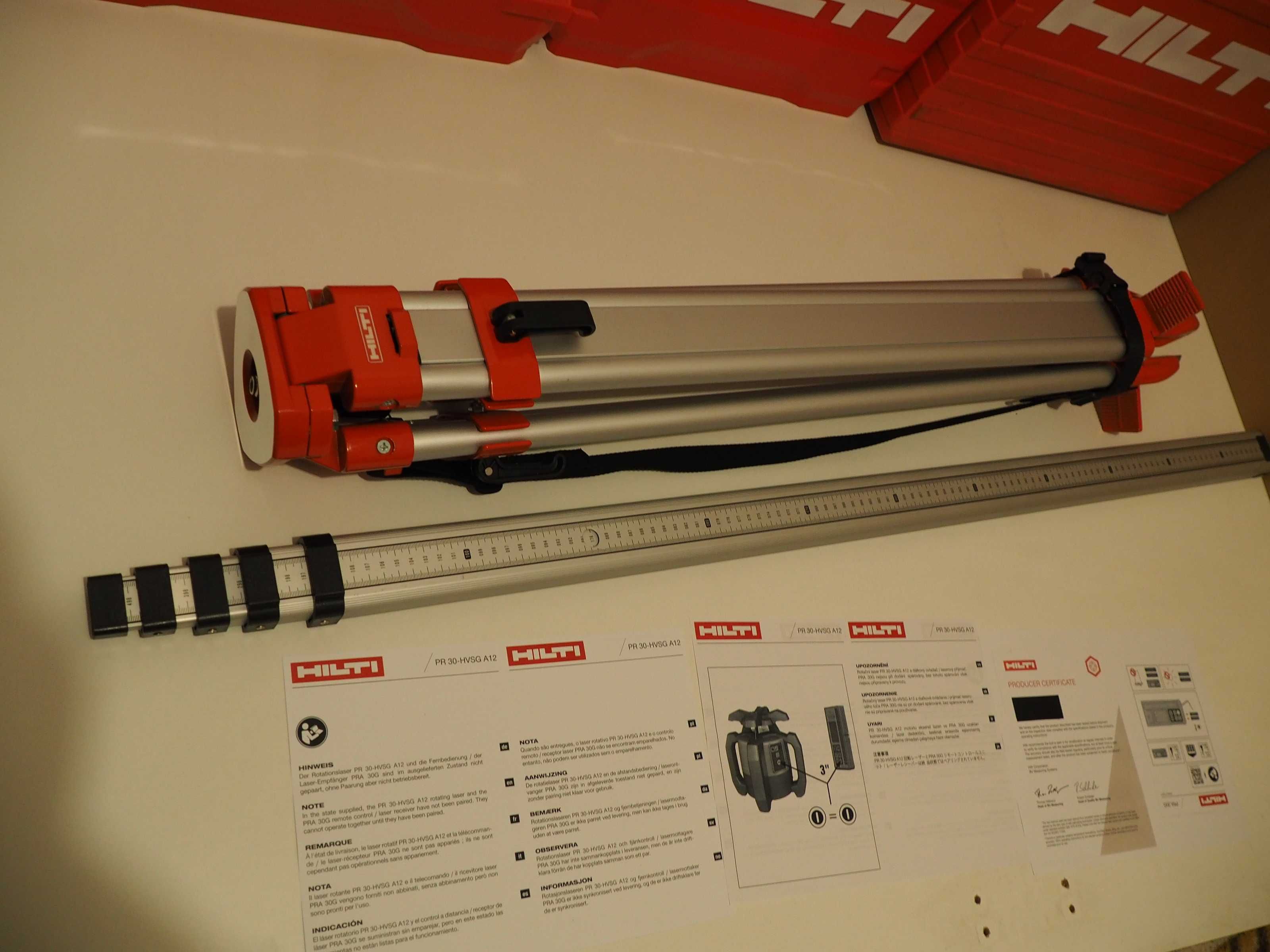 Zestaw HILTI lata+ statyw 145cm laser niwelator PR,PRI,PRE,PM,PML,PMC