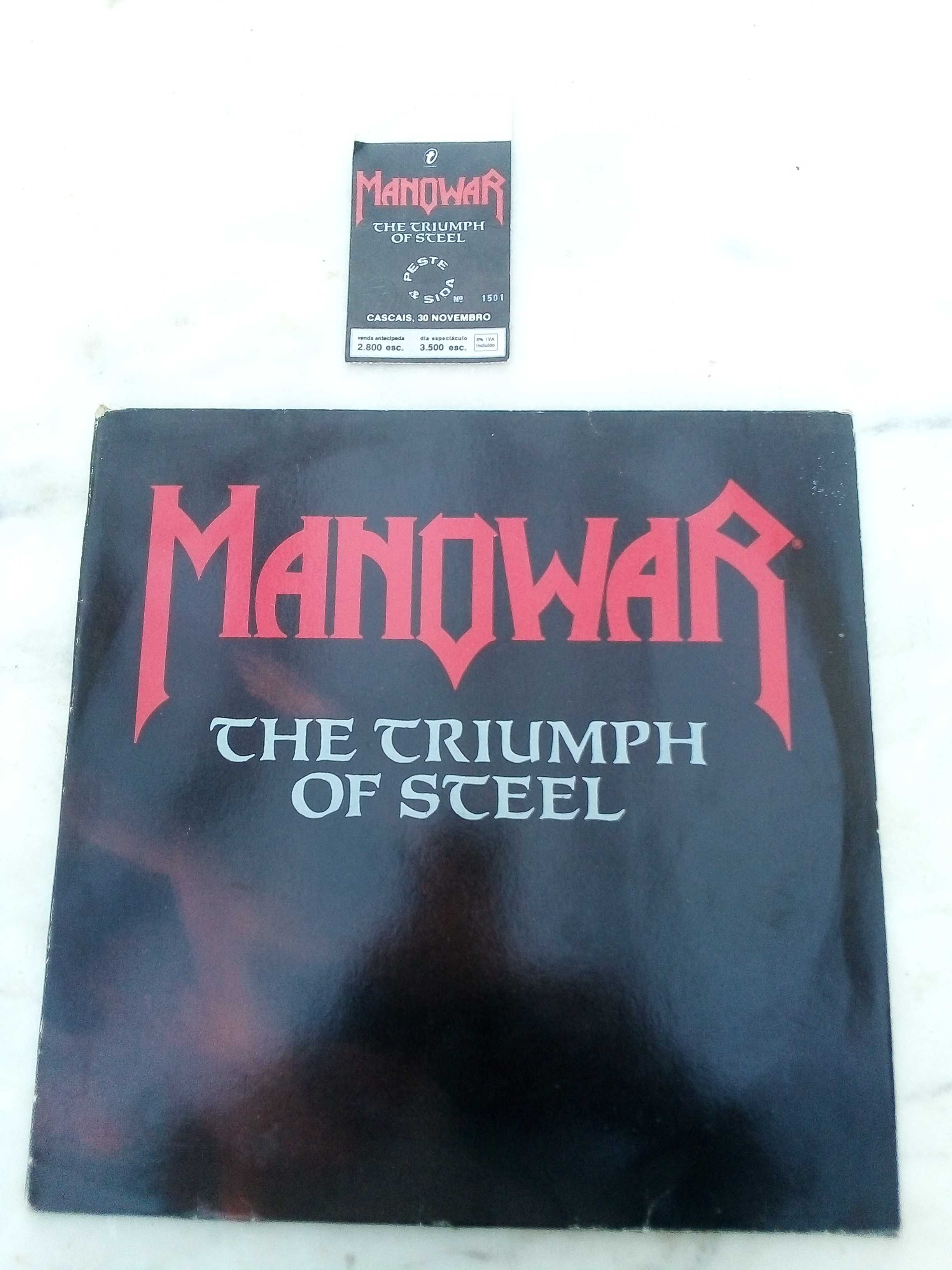 Manowar The Triumph of Steel Vinil + Entrada usada