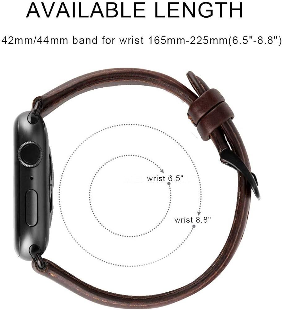 Pasek skórzany do apple watch 42/44mm kawa ibazal