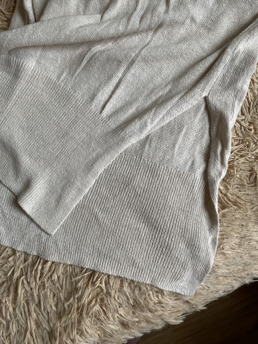 Вʼязана натуральна довга літня пляжна сукня