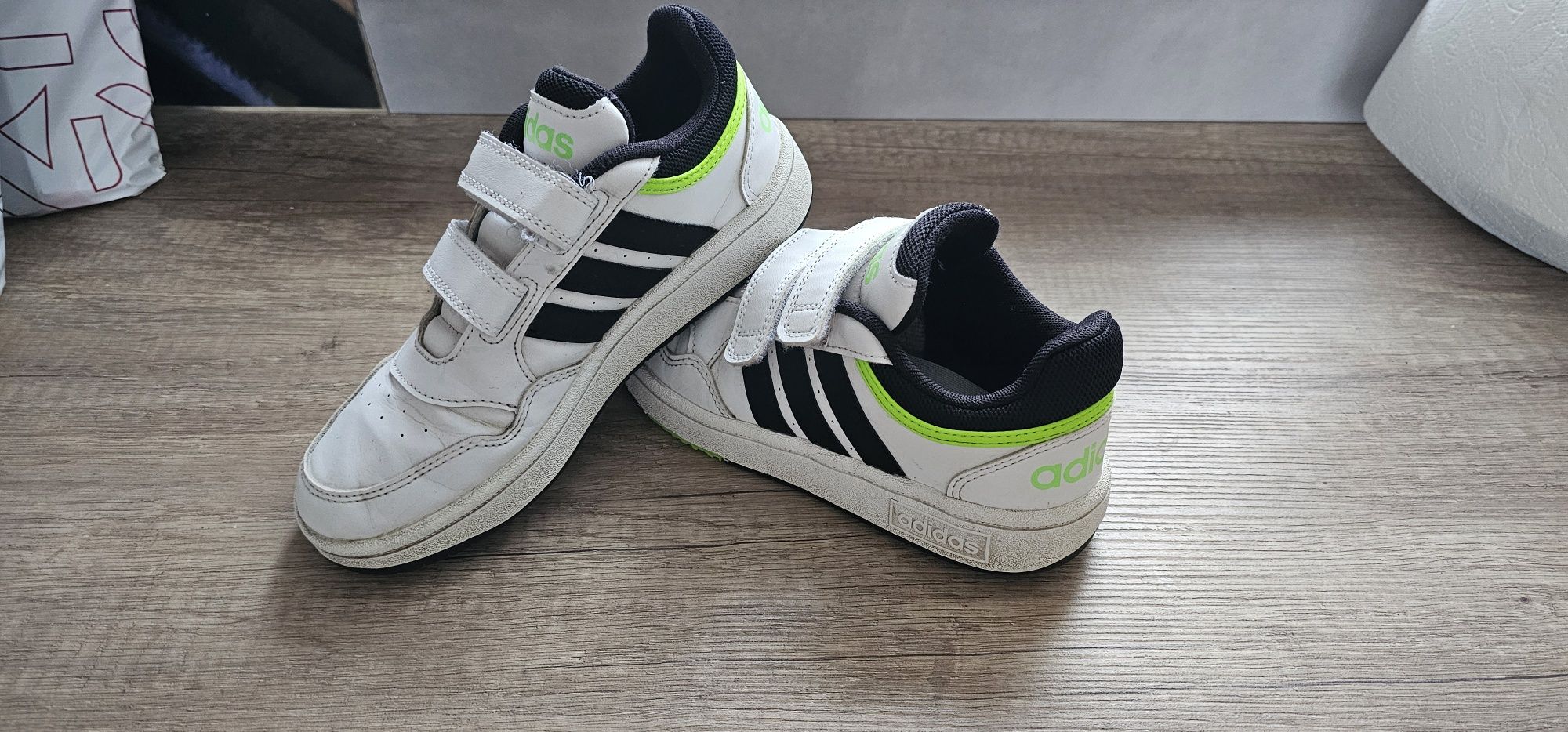 Buty Adidas r. 33 1/2 adidasy biało-zielone