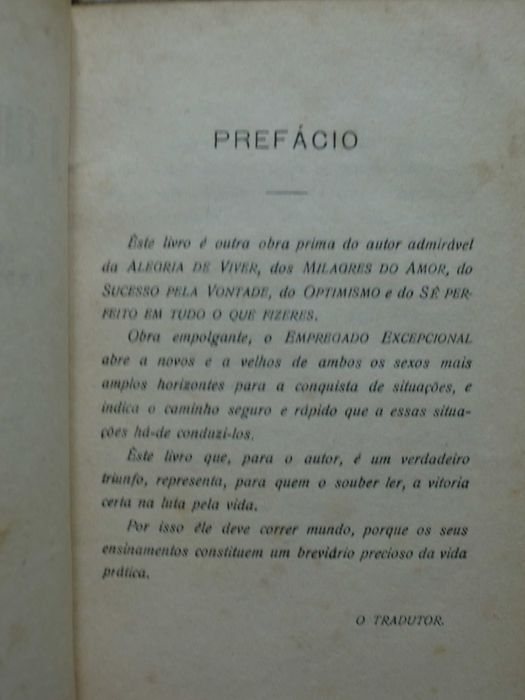 O Empregado Excepcional de O. S. Marden