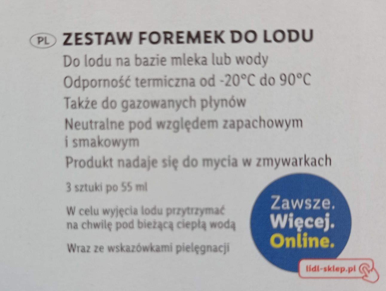 Zestaw foremek do lodów