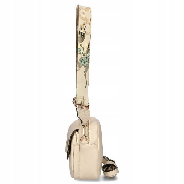 EGO Polska Torebka Damska Listonoszka Skóra Naturalna Logo Pszczółka