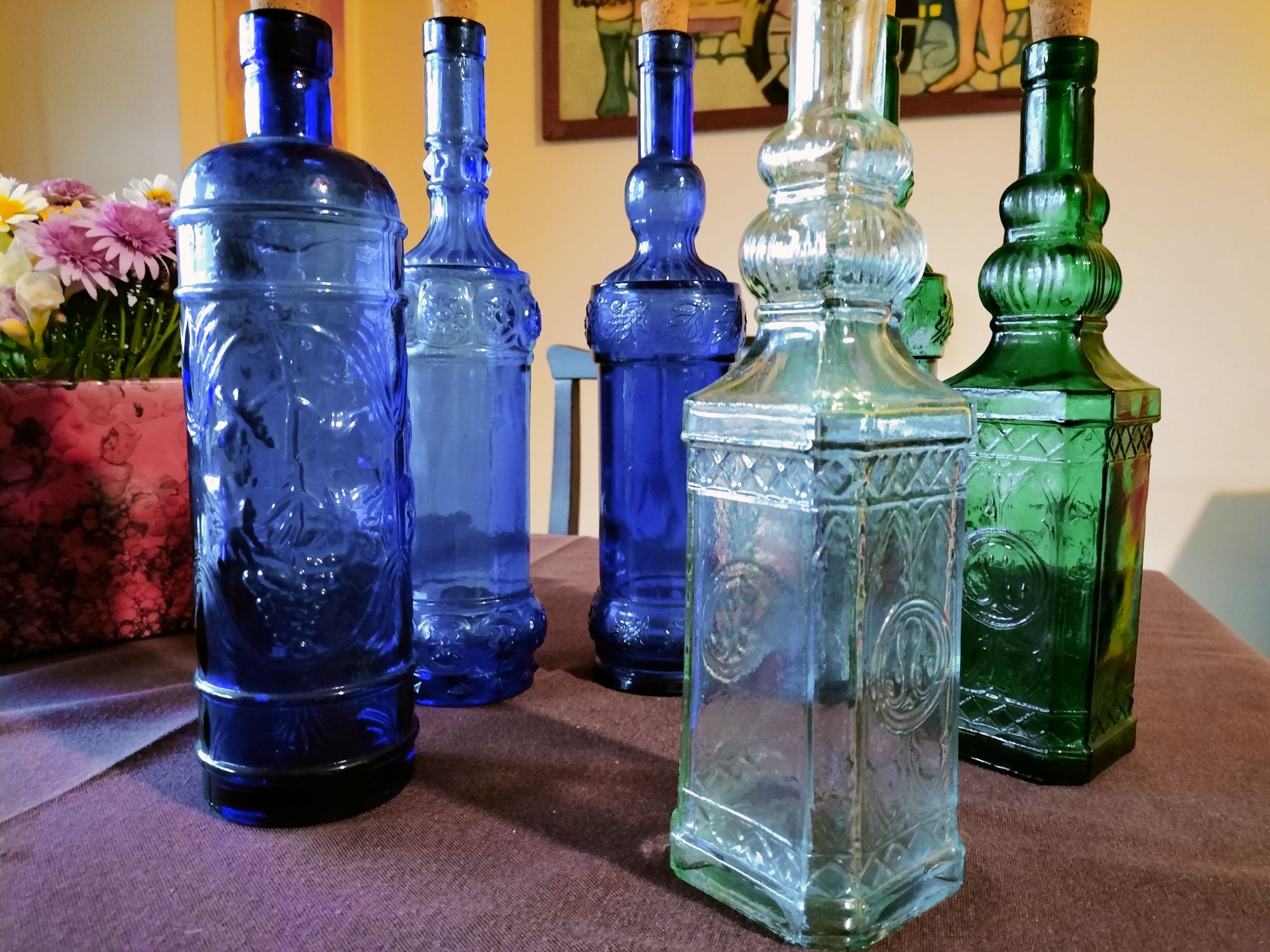 Garrafas coloridas