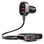 Joyroom szybka ładowarka samochodowa 5x Usb 6,2 A z przedłużaczem czar