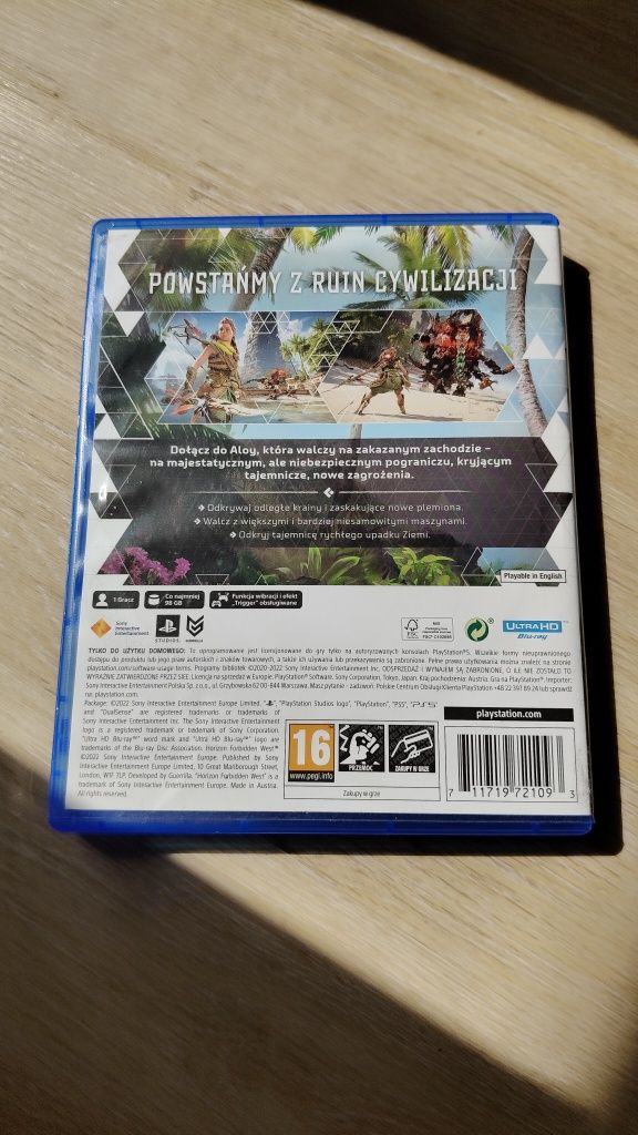 Horizon Forbidden West PS5 polskie napisy i dubbing jak nowa PL
