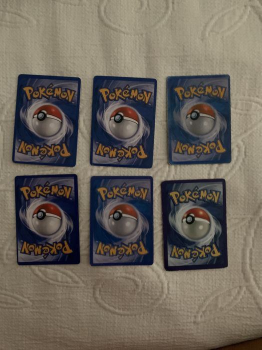 6 cartas de pokémon