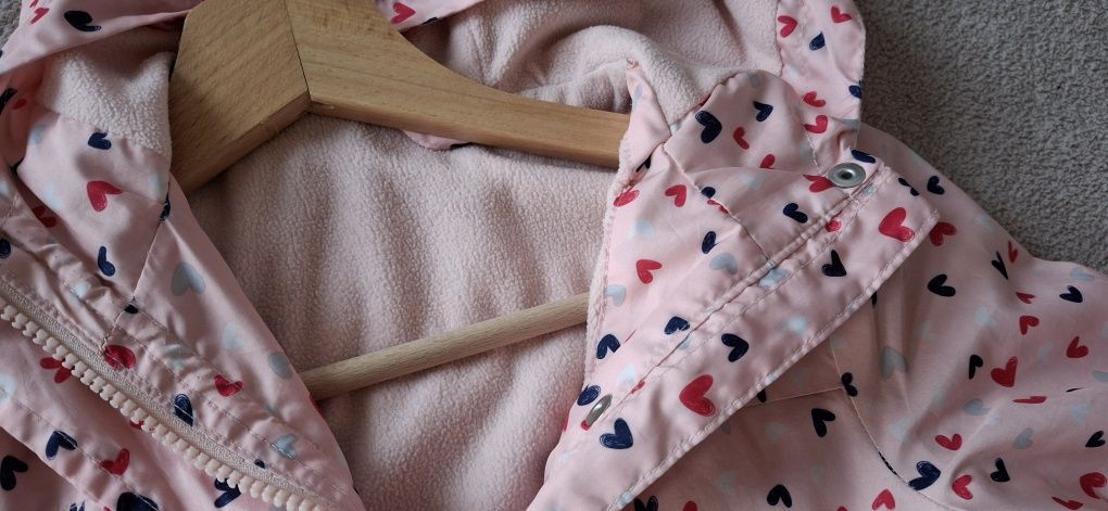 Różowa kurteczka dla dziewczynki 98cm