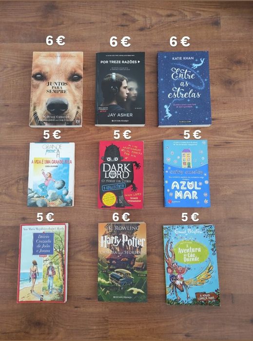 Livros juvenis e alguns do PNL