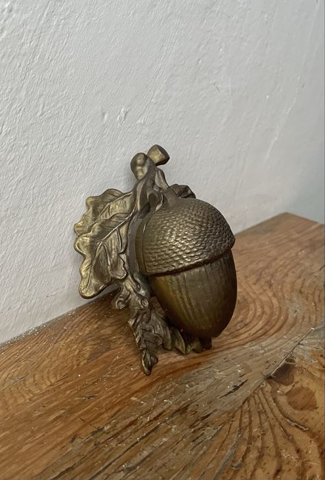 Stara mosiężna szkatułka popielniczka mosiądz vintage PRL