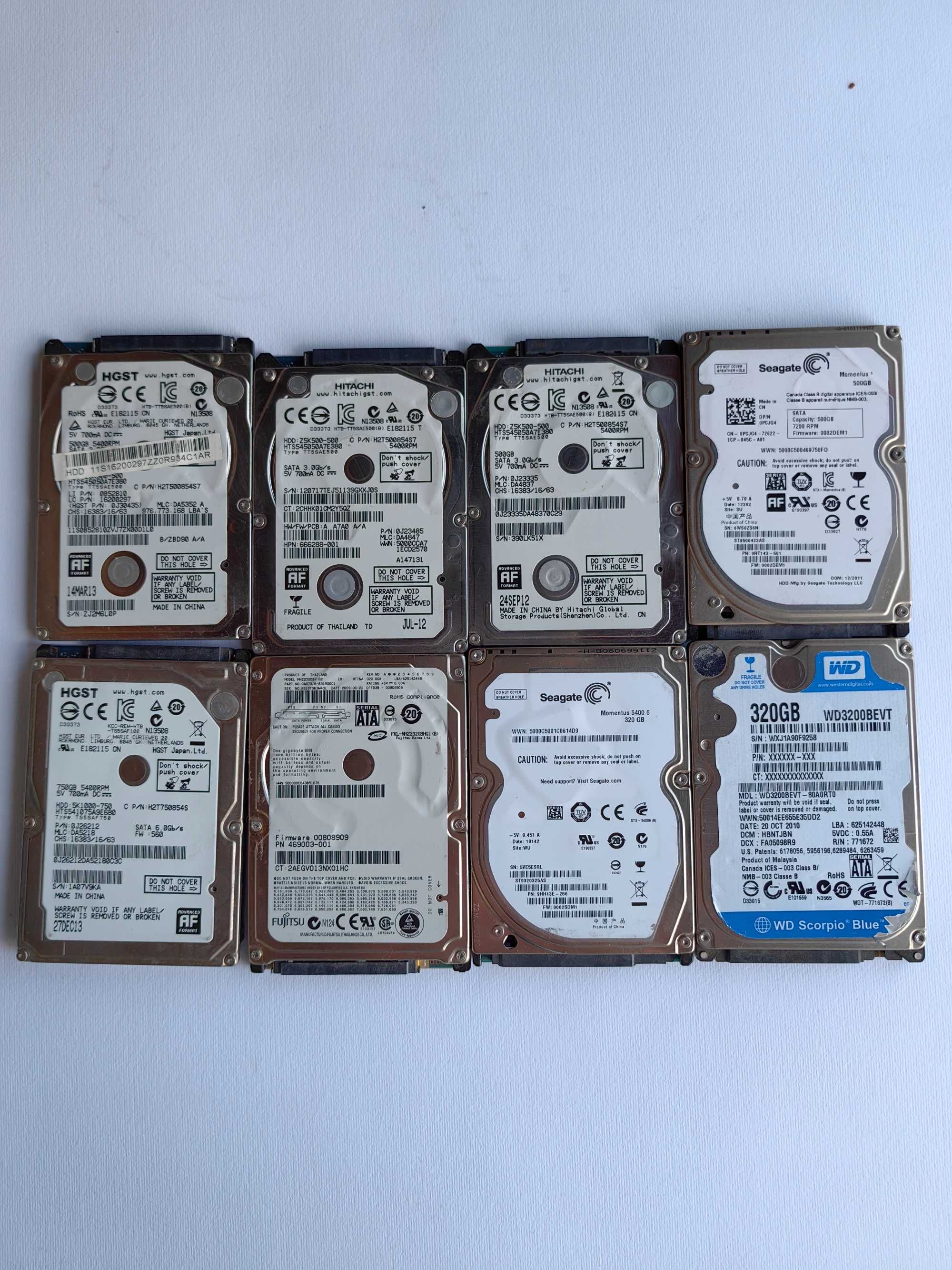 Лот жестких дисков 2.5 sata 8 ШТ