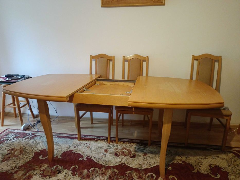 Stòł dzrewniany rozkładany 150x97x75(złożony)