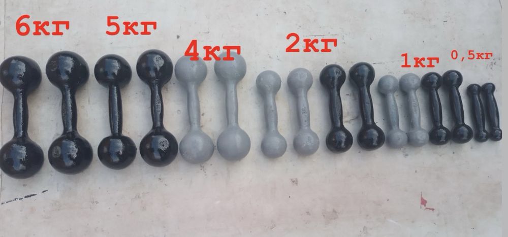 Продам гантели поштучно/парно
