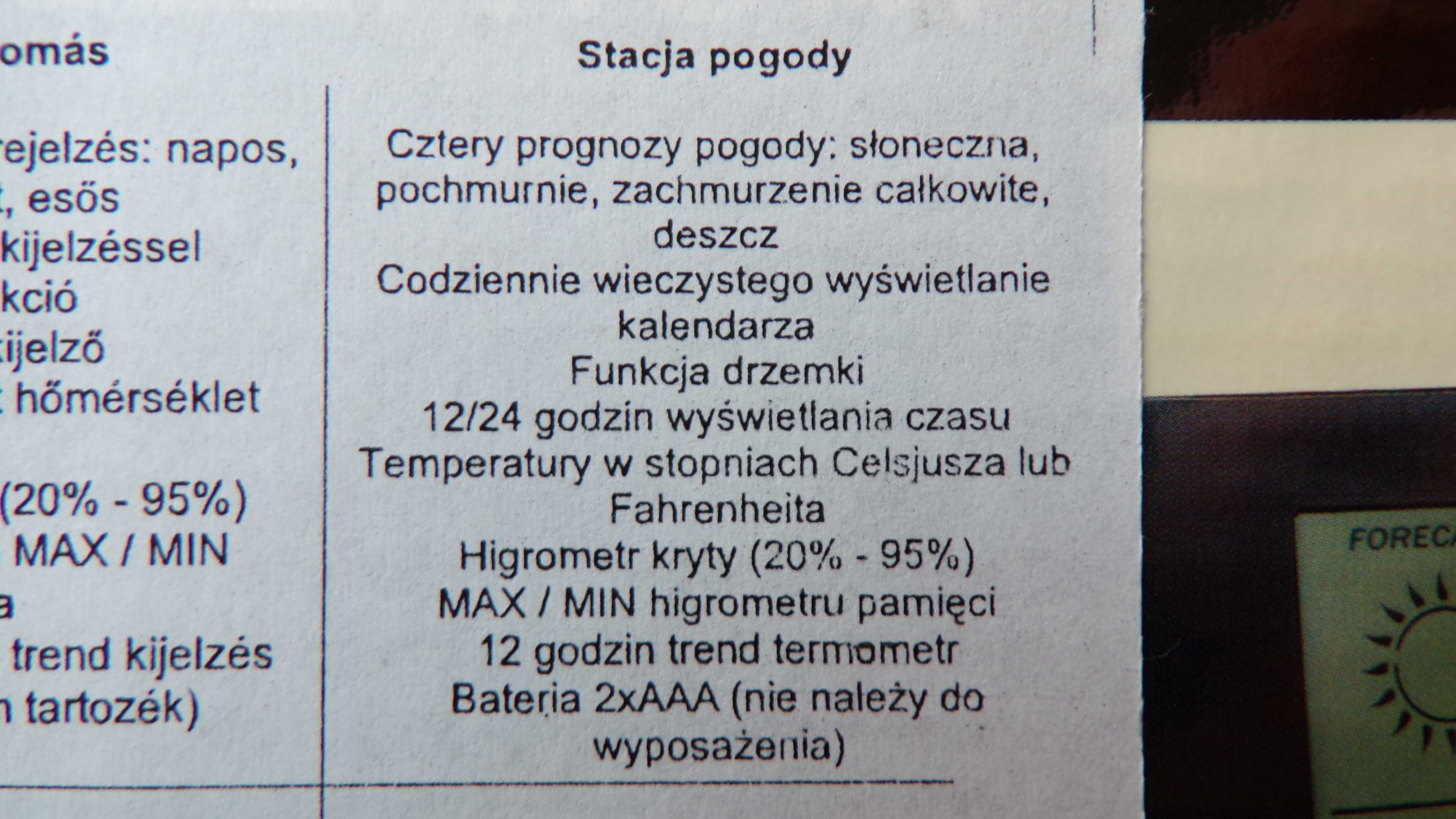 2 x Stacja pogody MILLENIUM MN9311 Zegar, Budzik, Termometr, Higrometr