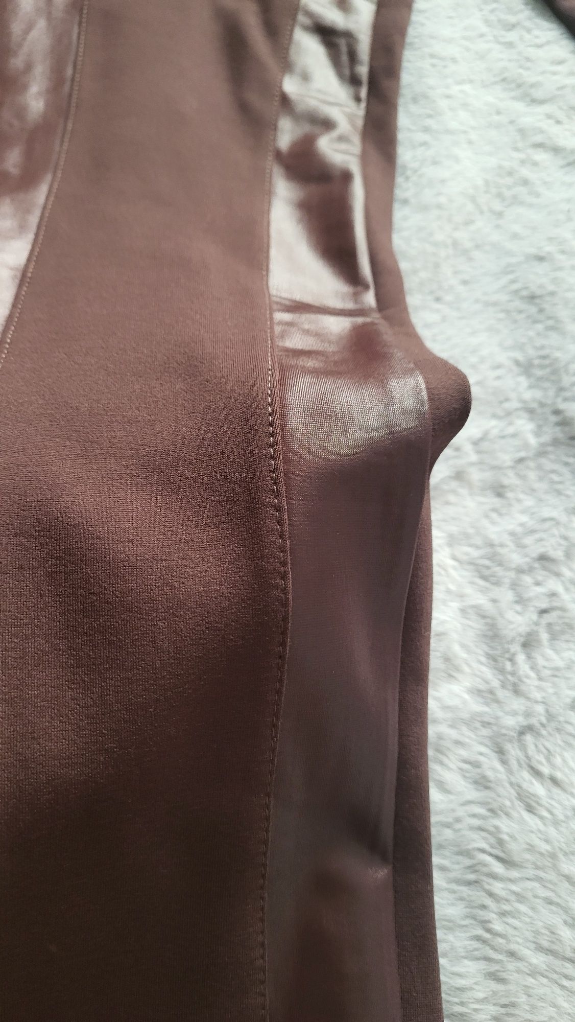Spodnie marilyn legginsy brązowe m/l  nowe