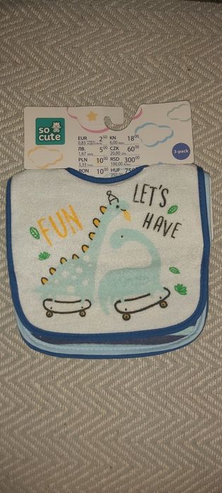 Nowe śliniaczki 3pack