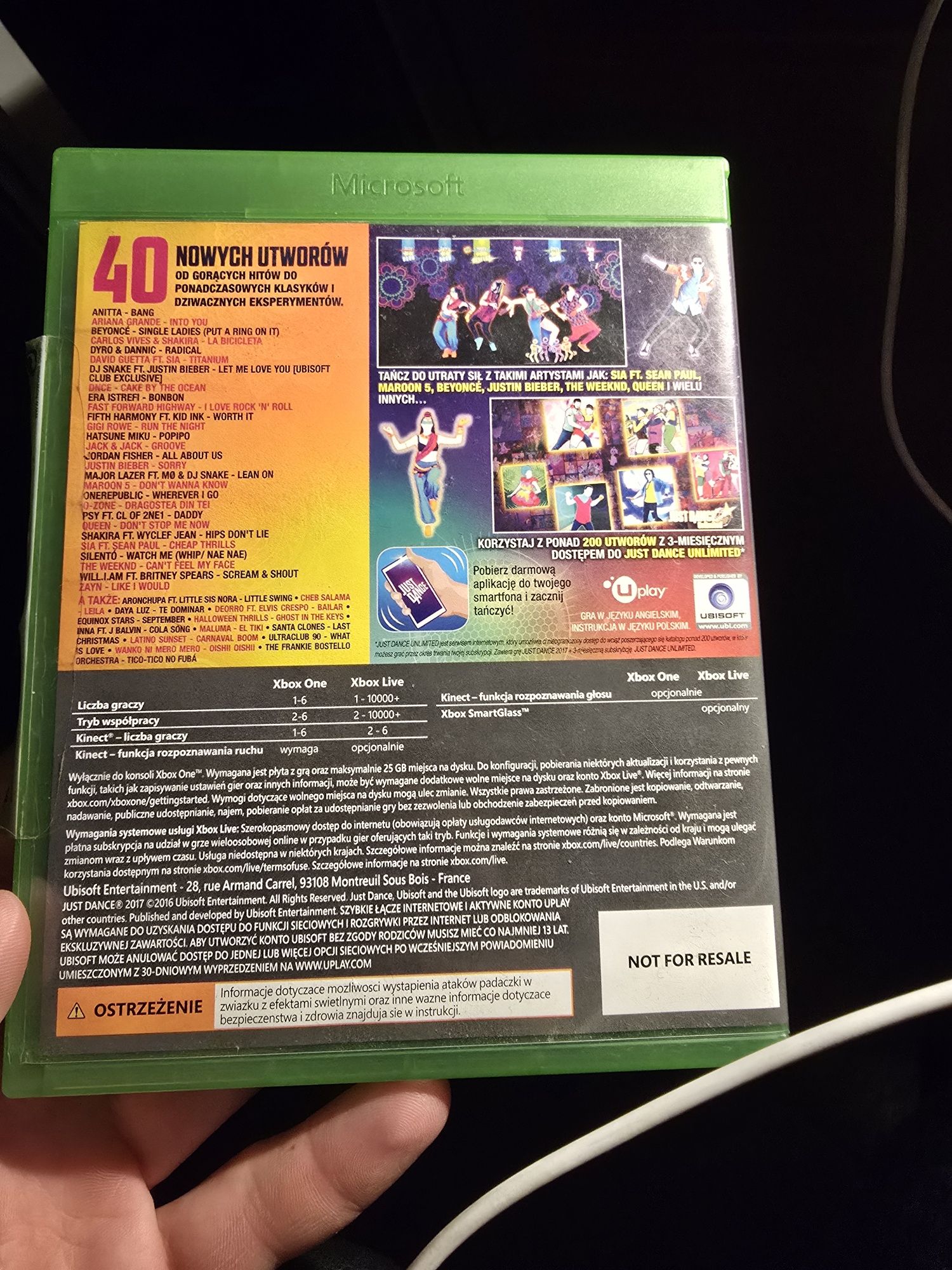 Just Dance 2017 xbox one kinect taniec zumba xone