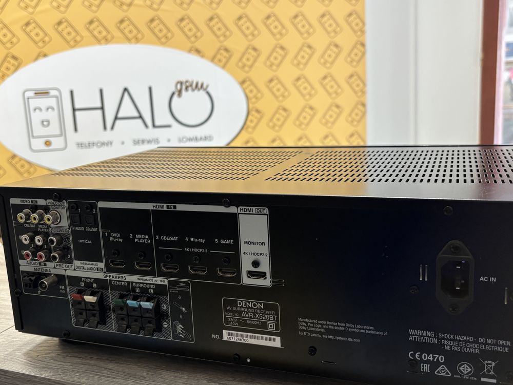 Amplituner Denon AVR-X520BT Bluetooth Lombard Halogsm Piotrkowska 19