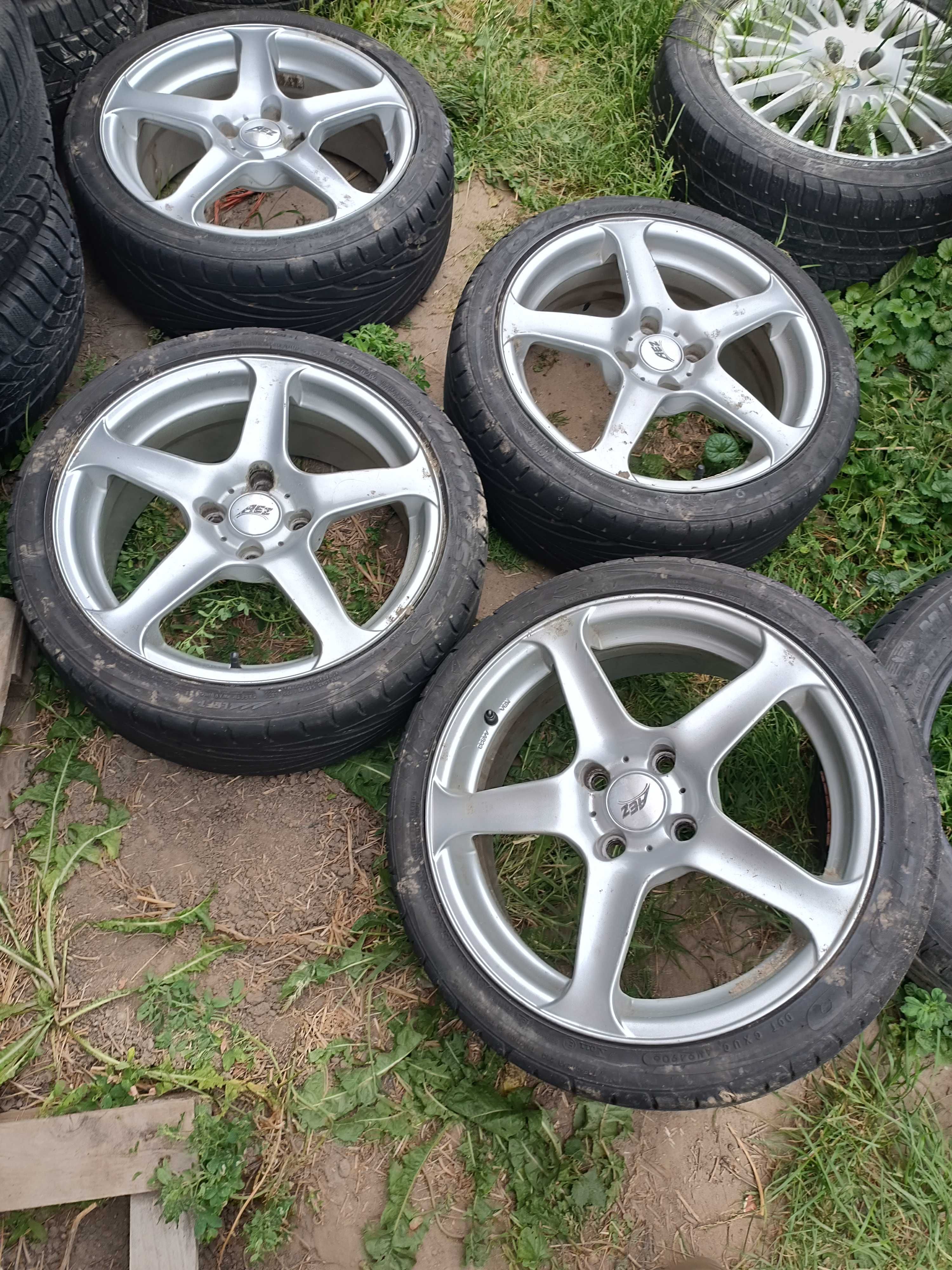 Koła felgi aluminiowe 17 cali 4×108 r17 et 40 opony letnie 215/40 r17