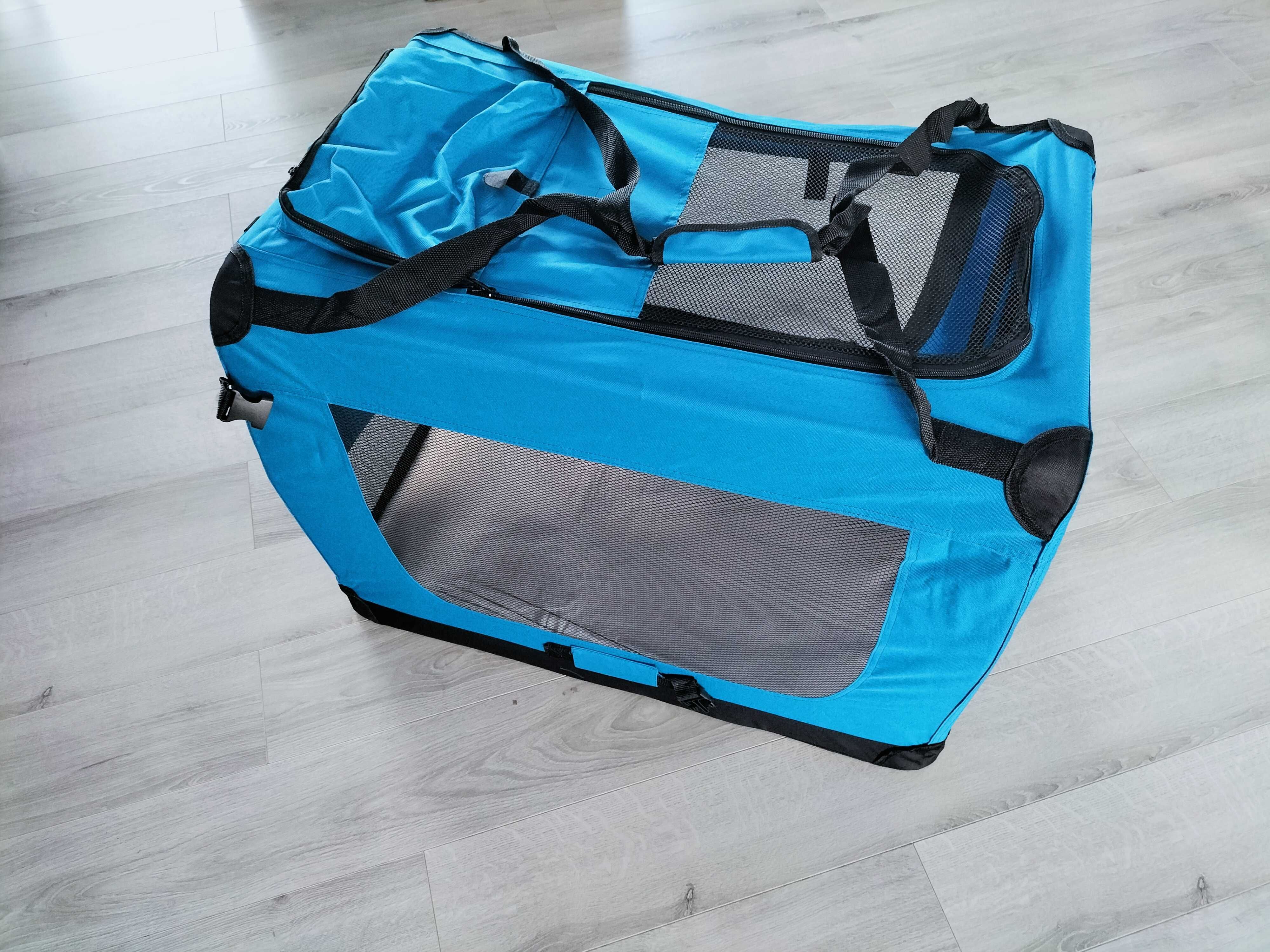 Transporter dla psa, koloru niebieskiego L/XL 82 cm x 58 cm x 58 cm