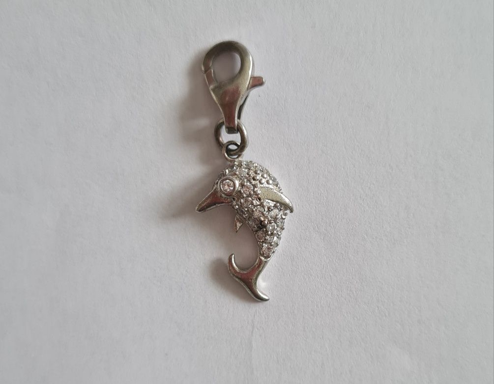 Charms delfin Srebny