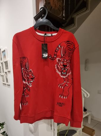 Bluza czerwona z tygrysem Kenzo