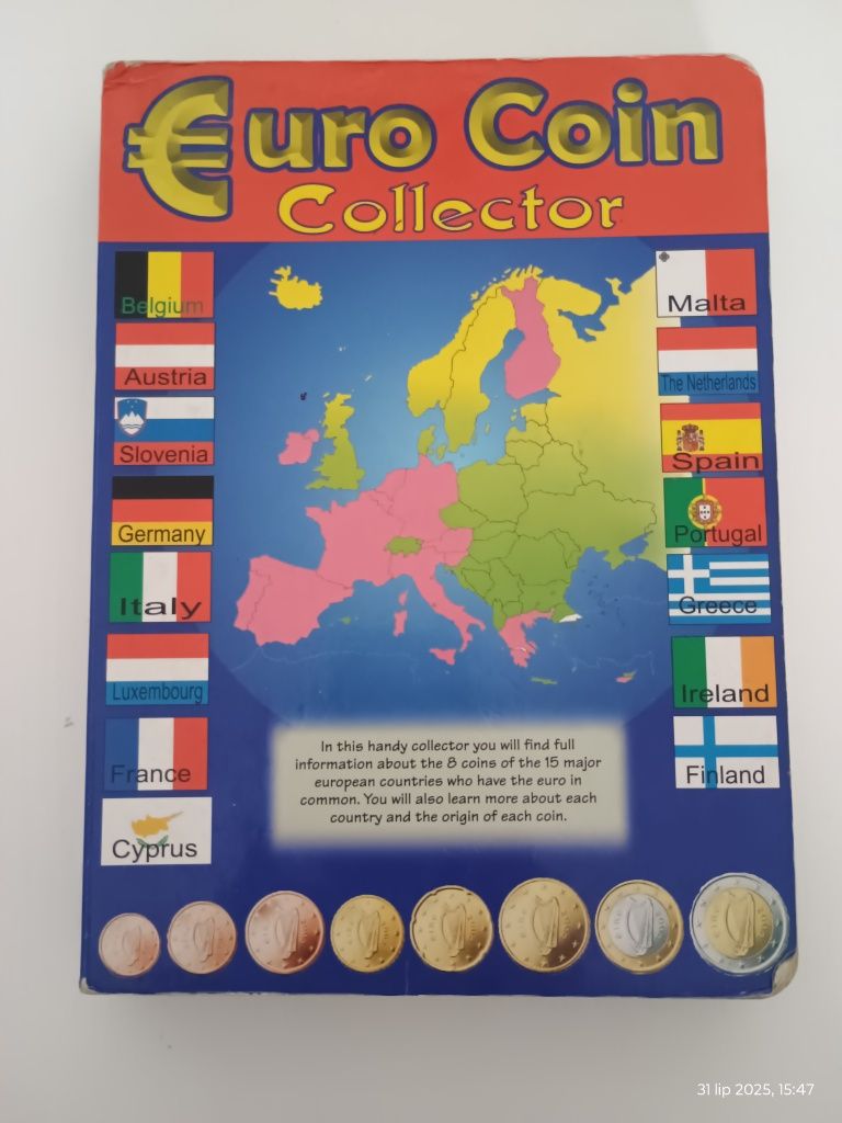 Monety Euro cały klaser