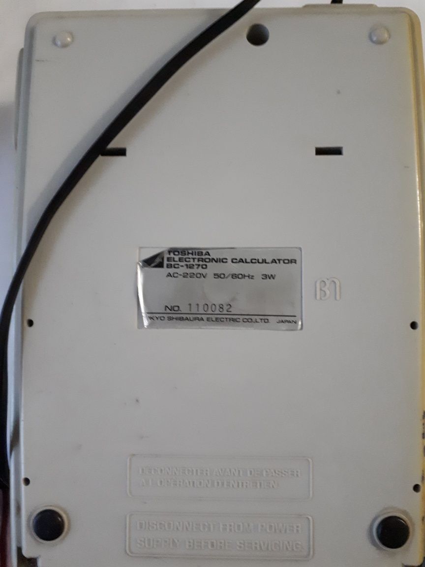 Калькулятор Toshiba 1270