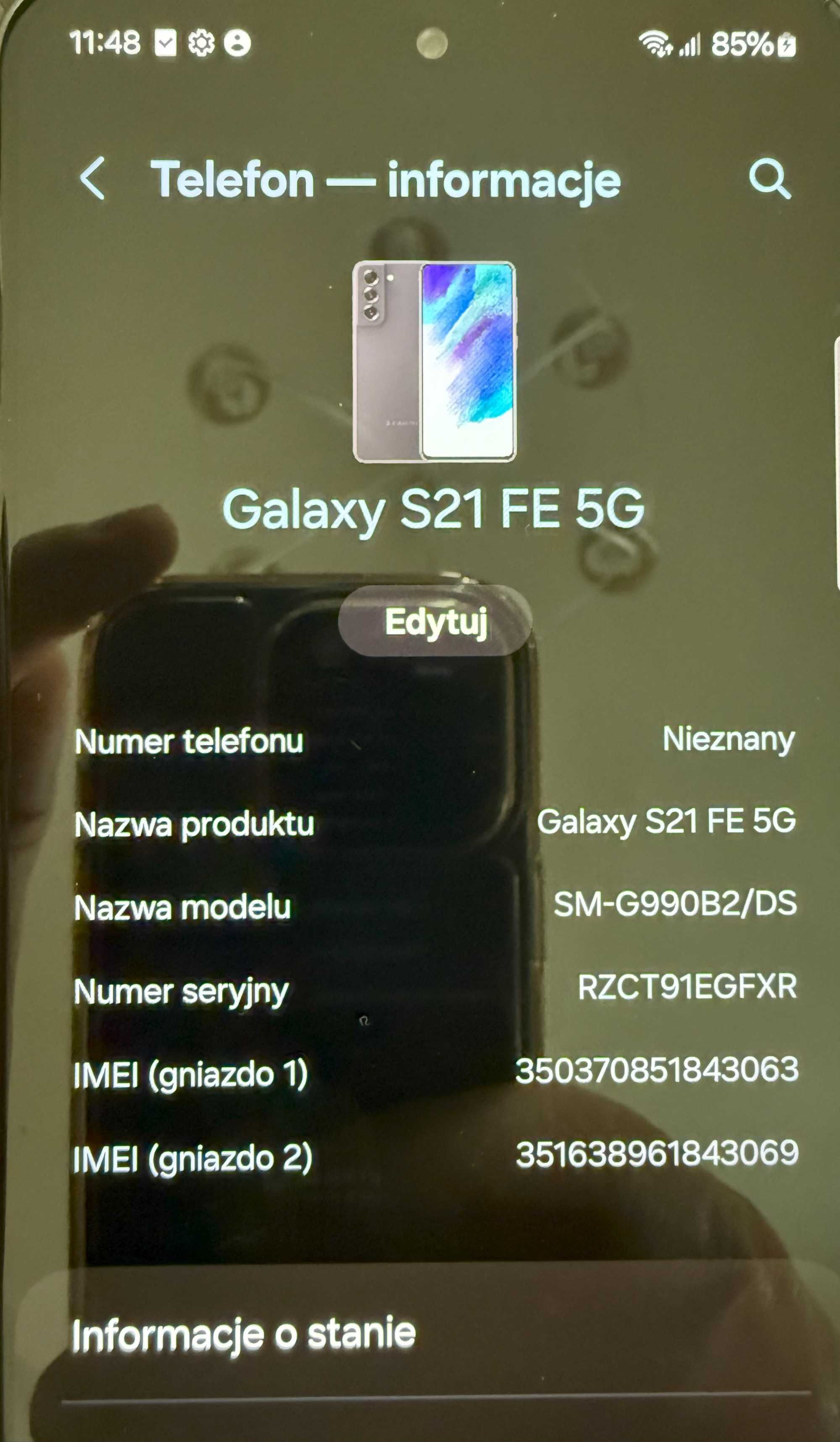 Samsung S21 FE 5G idealny stan