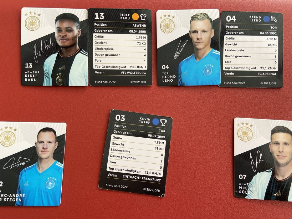 Колекційні картки німецької збірної по футболу, збірна Німеччини