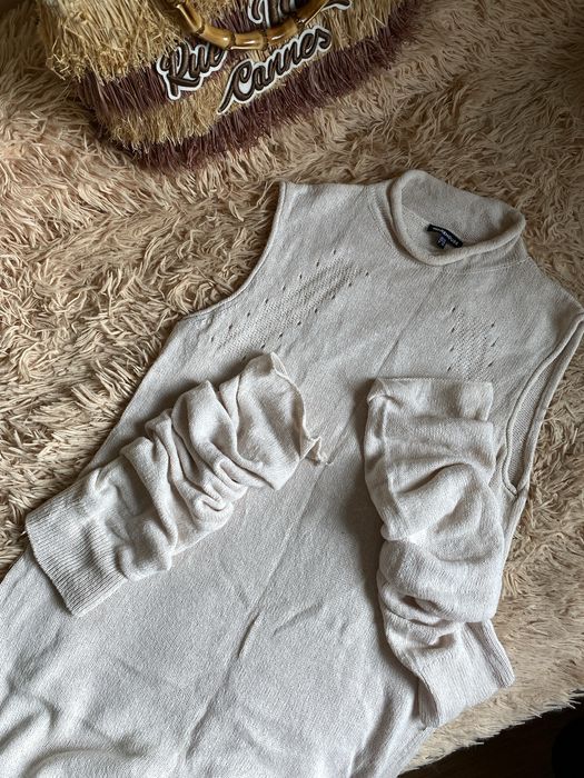 Вʼязана натуральна довга літня пляжна сукня