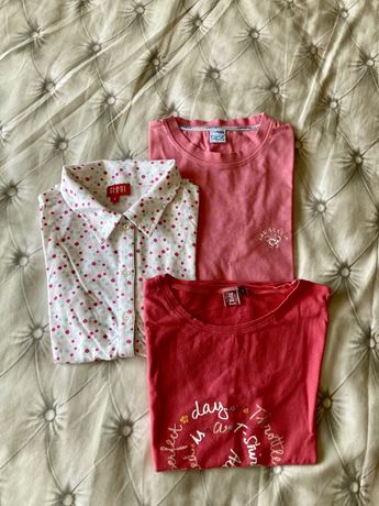 3 T-shirts - tamanho S (12 anos)