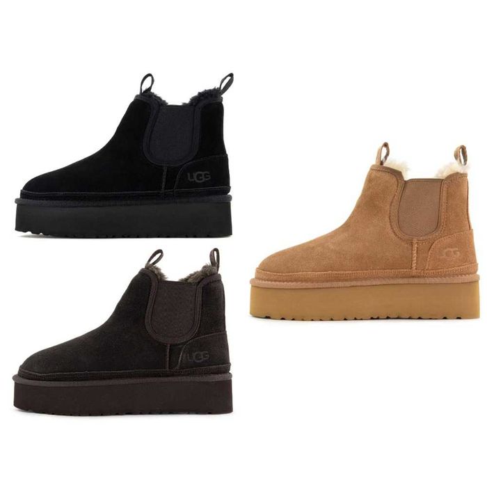 Женские зимние ботинки UGG Neumel Chelsea Platform угги ньюмел челси