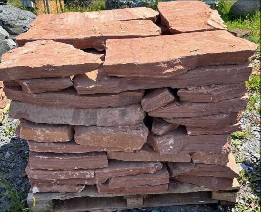 CZERWONY PIASKOWIEC Płyty Chodnikowe Tarasowe Oczko Wodne Ścieżka Grys