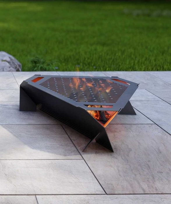 Palenisko ogrodowe stylowe nowoczesne trójkąt ruszt grill zimowy 600mm