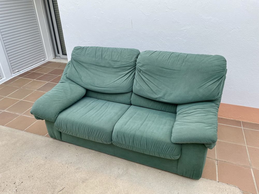 Sofá duplo verde
