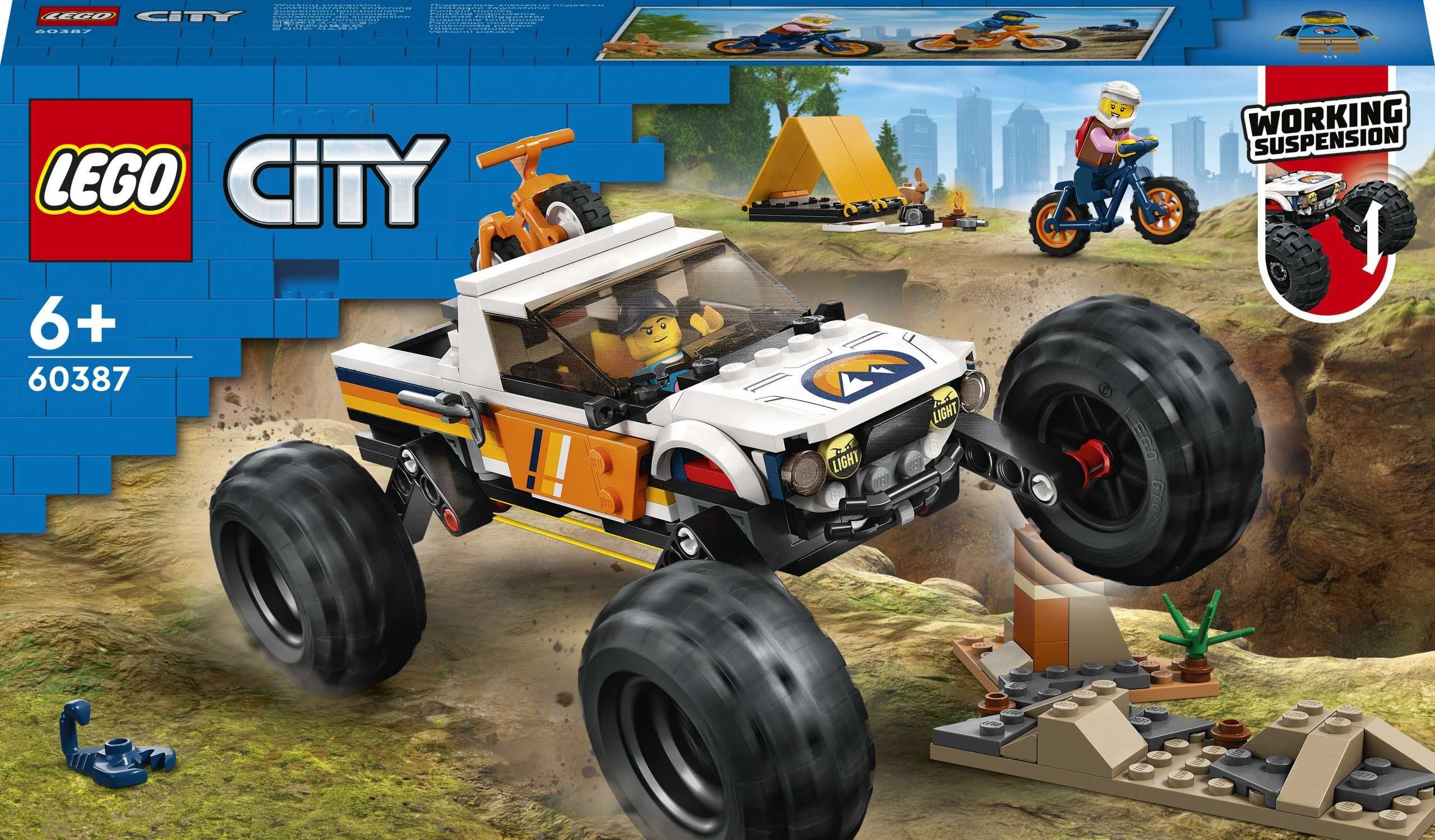 LEGO City 60387 Przygody samochodem terenowym z napędem 4x4  nowy