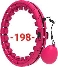 Różowe hula hop z obciążeniem -198-