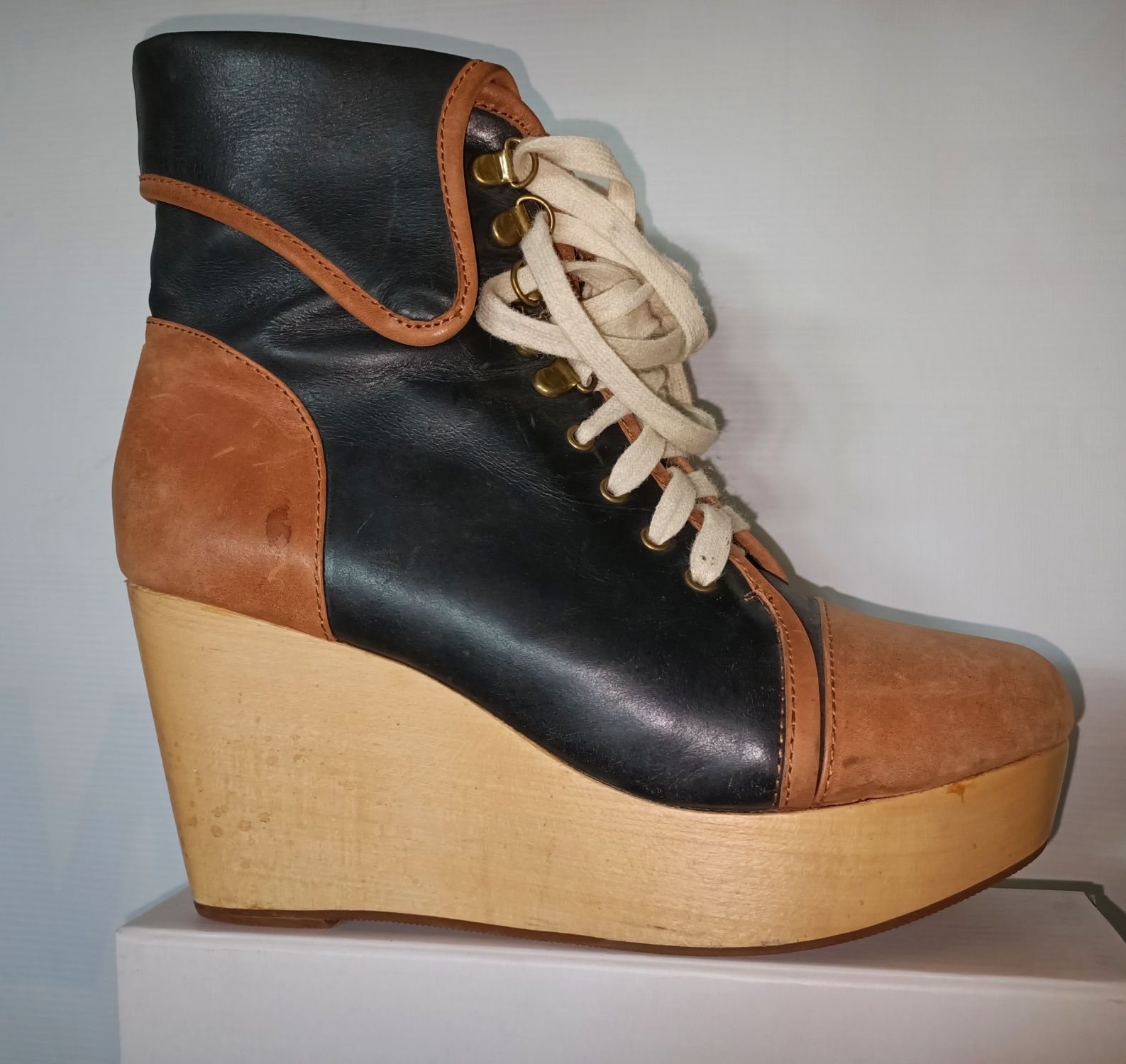 Friis &  Company buty damskie sztyblety, drewniaki r.40