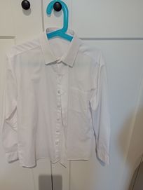 Koszula biała chłopięca r.134