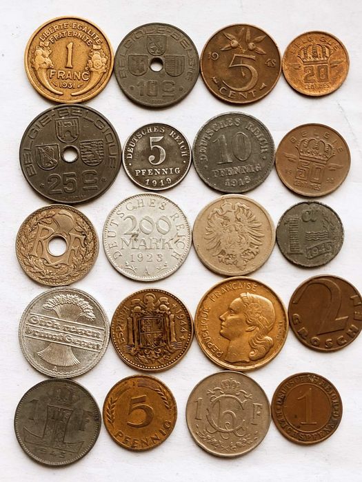 20 Старовинні монети с 1876р..Старинные Монеты  мира 20шт