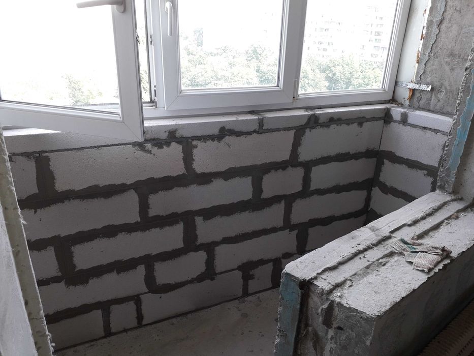 Кладка перегородок из кирпича, газоблока, шлакоблока