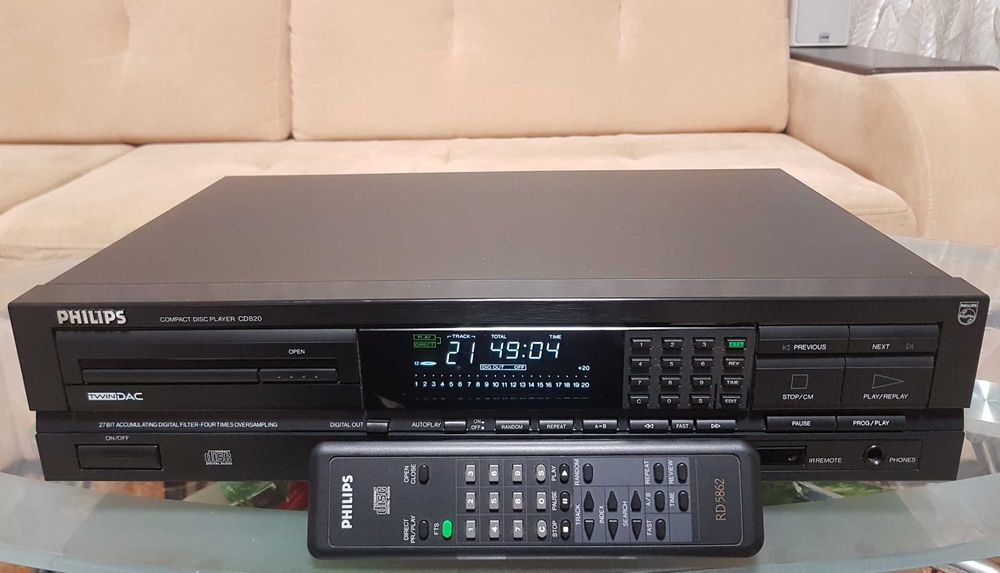 Проигрыватель CD Philips CD-820+пульт ДУ made in Belgium