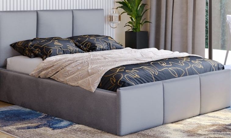 Łóżko tapicerowane, Pufa tapicerowana, podnóżek.Panele tapicerowane