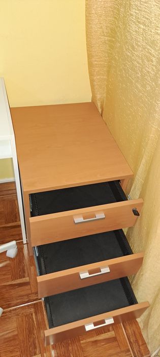 Conjunto Secretaria + Cadeira + Movel de Gavetas